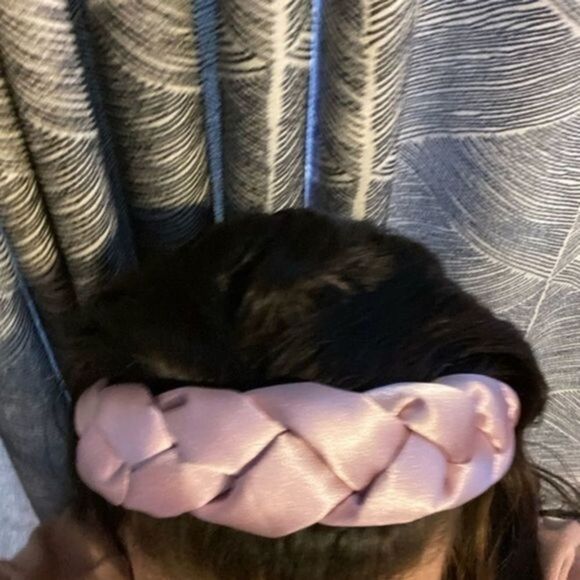 BRAIDED pink satin headband - Picture 4 of 7